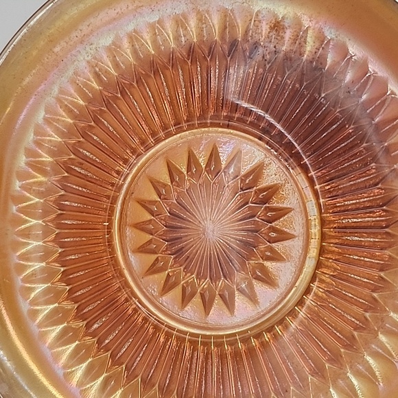 Vintage Carnival Glass Marigold Saucer - Picture 2 of 8